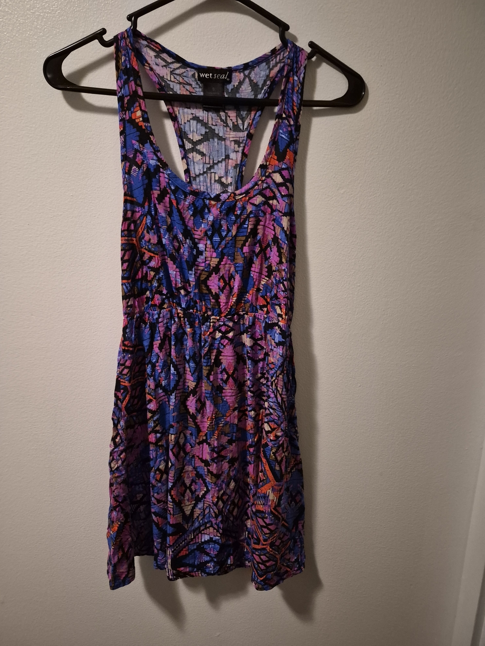Y2K Wet Seal Purple Multi-Color Mini Dress
